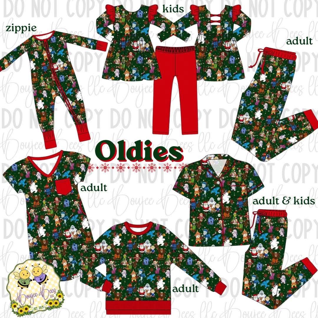 Oldies Christmas Peplum 2 Piece Set