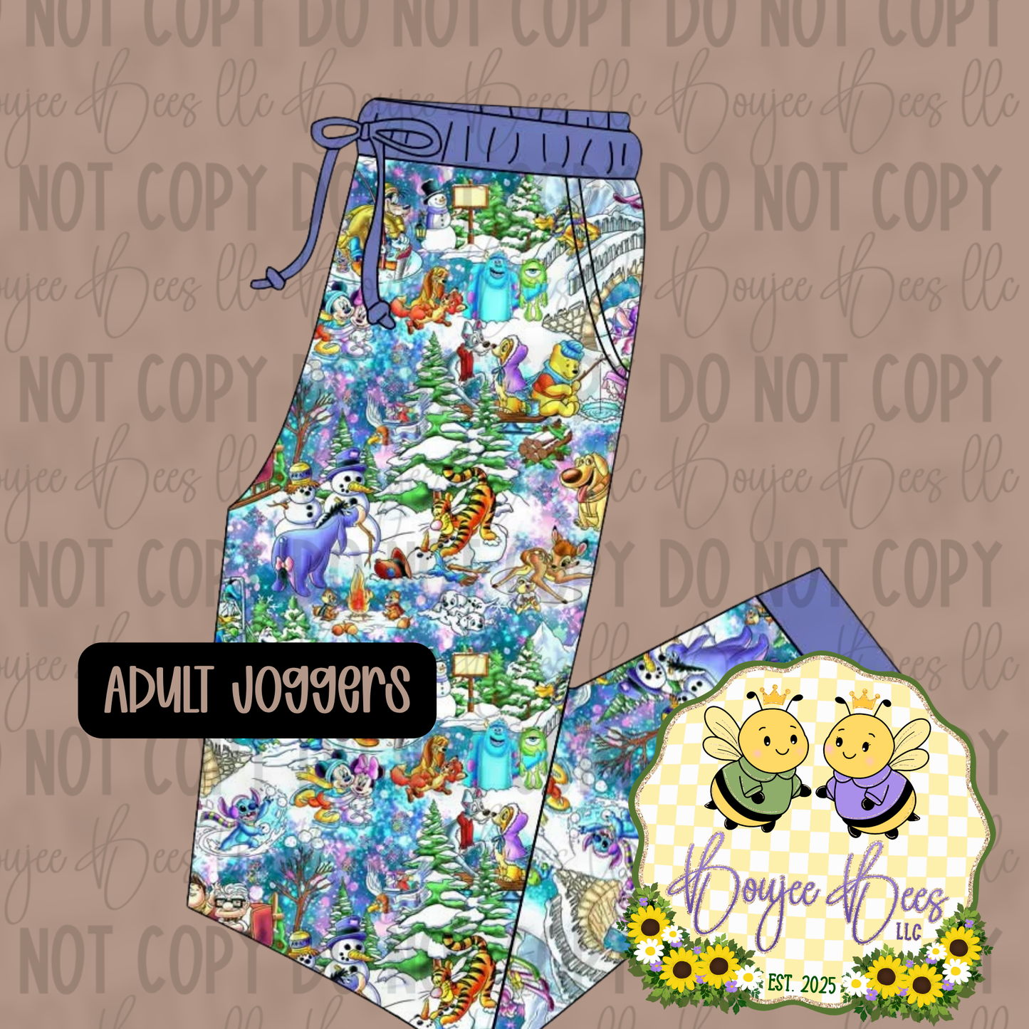Winter WonderLand Throw Back Adult Joggers