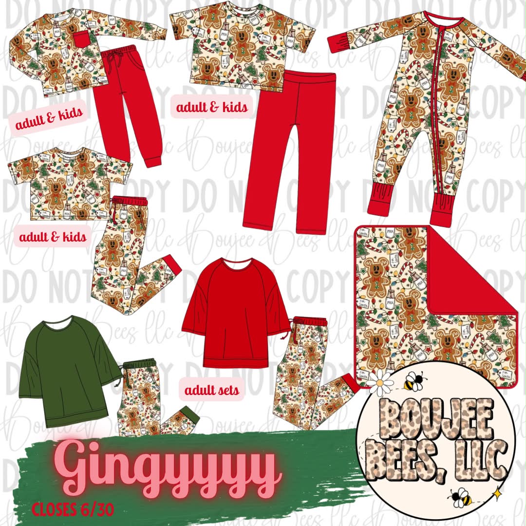 Gingyyy Adult Joggers Set- Green Top