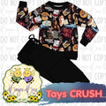 Tay’s Crush Adult French Terry Bamboo Crew & Black Joggers Set
