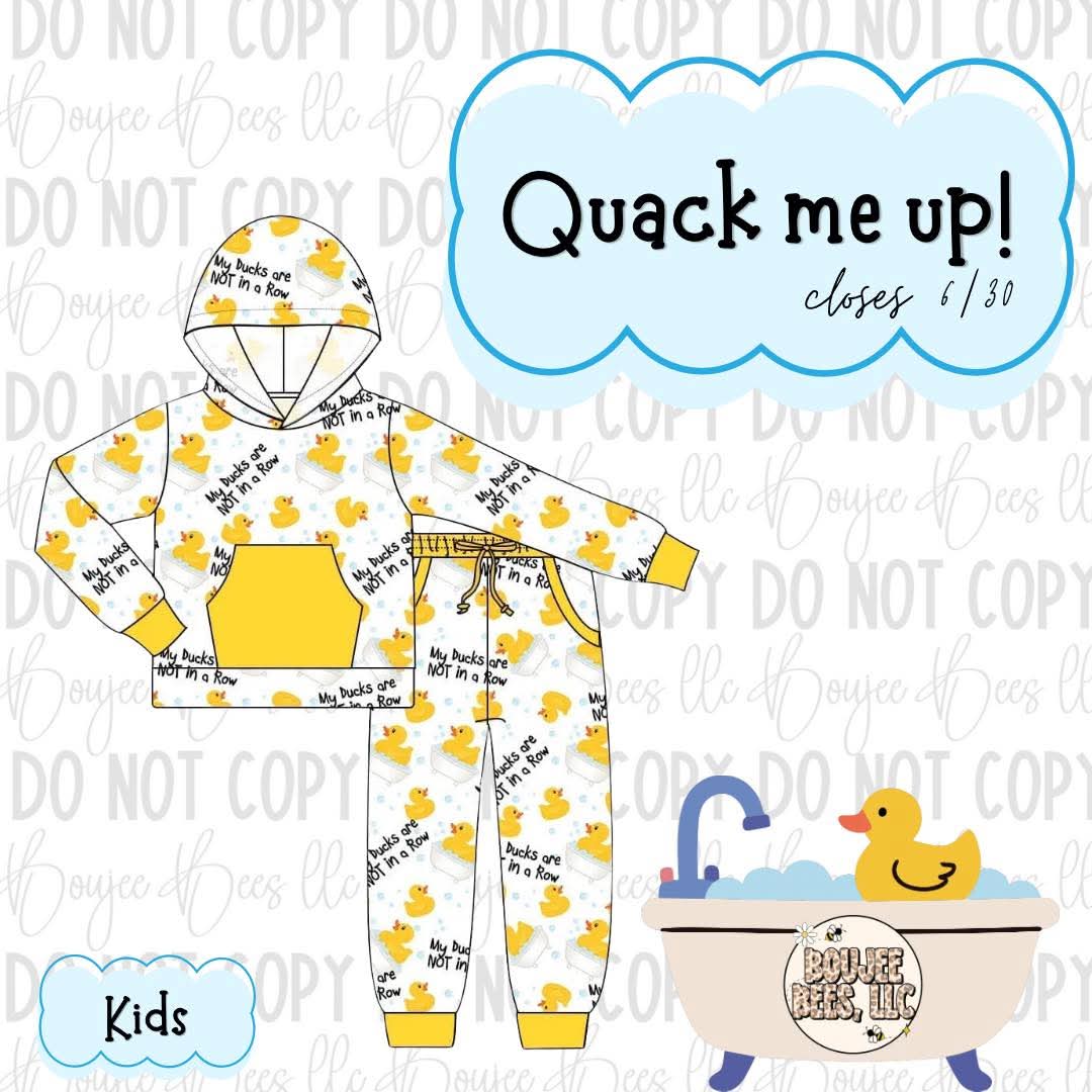 Quack Me Up 2 Piece Kids Hooded and Joggers Set
