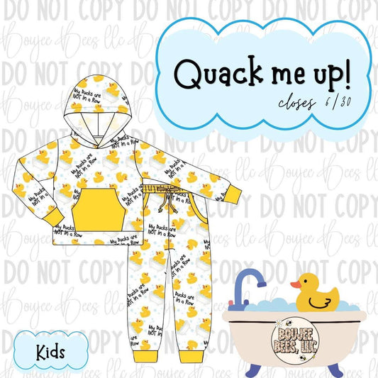 Quack Me Up 2 Piece Kids Hooded and Joggers Set