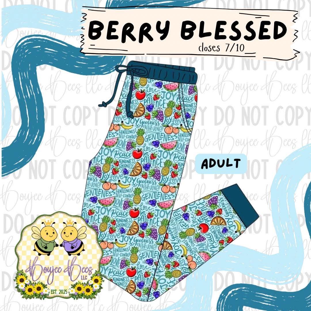 Berry Blessed Fruits Adult Joggers