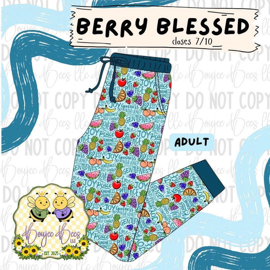 Berry Blessed Fruits Adult Joggers