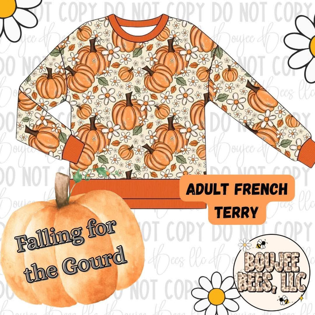 Falling for the Gourd Adult French Terry Bamboo Crew