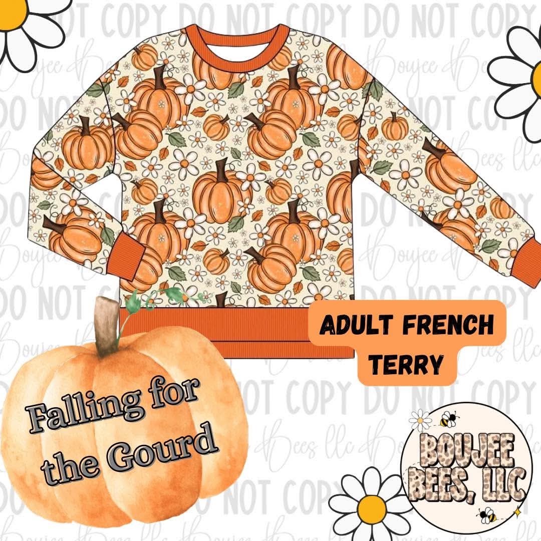 Falling for the Gourd Adult French Terry Bamboo Crew