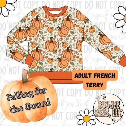Falling for the Gourd Adult French Terry Bamboo Crew