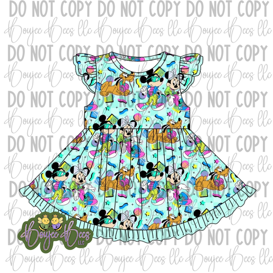 Saved by the Crew Flutter Sleeve Twirl Dress