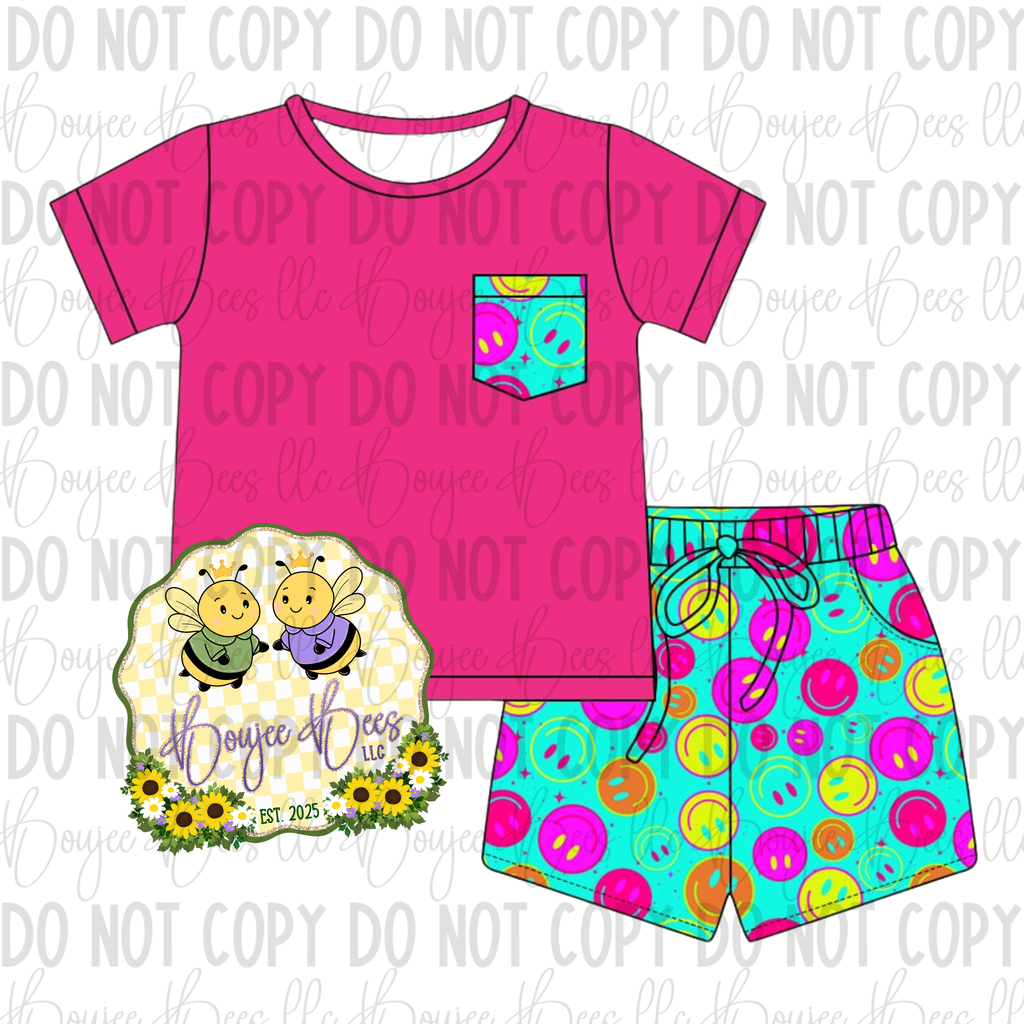 Neons 2 Piece Pocket T Set