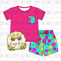 Neons 2 Piece Pocket T Set