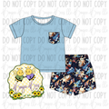 Red, White, & Bluey Kids Pocket T Set