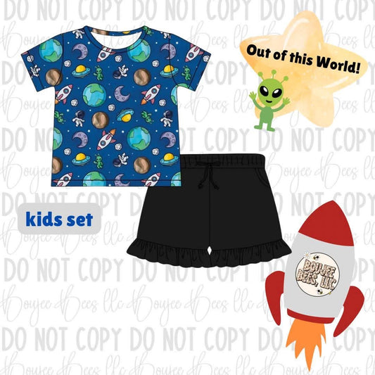 Out of this World 2 Piece Bamboo Shorts Set