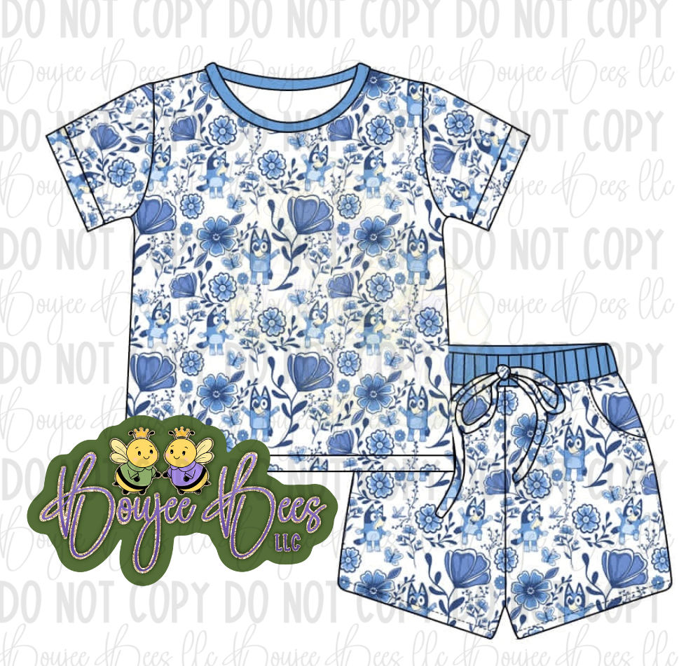 Fine China Bluey Kids 2 Piece Shorts Set