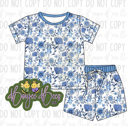 Fine China Bluey Kids 2 Piece Shorts Set