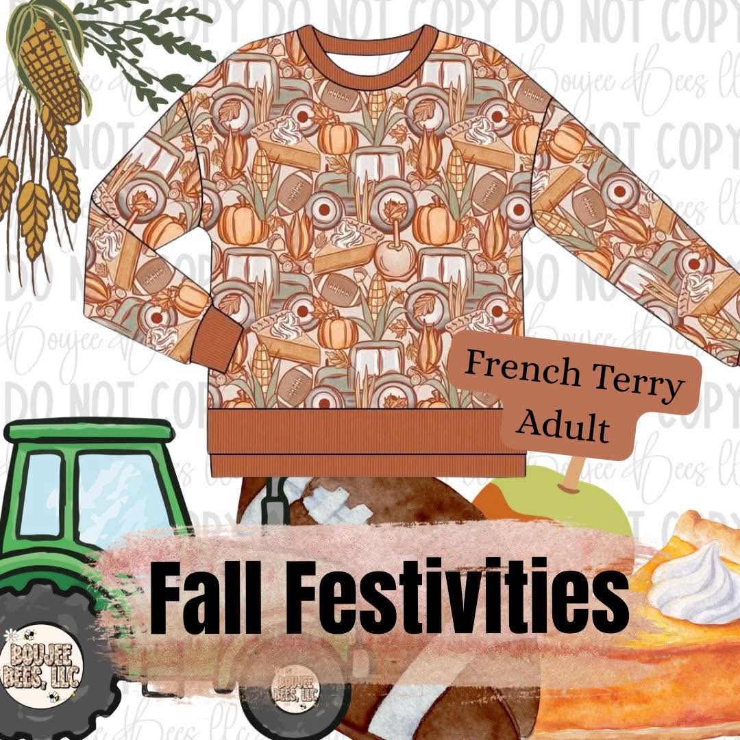 Fall Festivities Adult French Terry Bamboo Crew