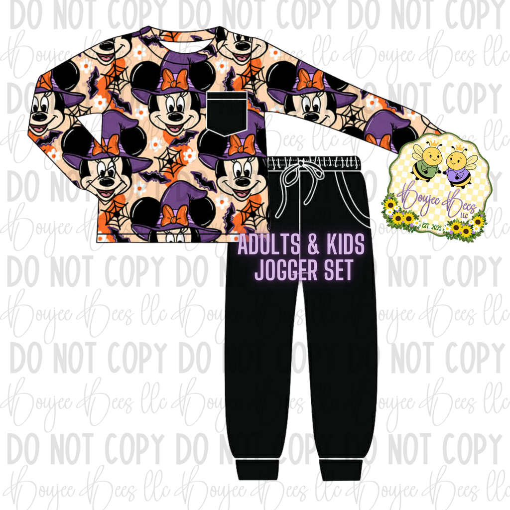 Spooktacular Mouse Kids Pocket T Top & Jogger Set