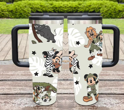 40oz Printed Tumbler Flip Straw