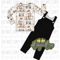 Farm Friend Cuties Overalls and Shirt Set