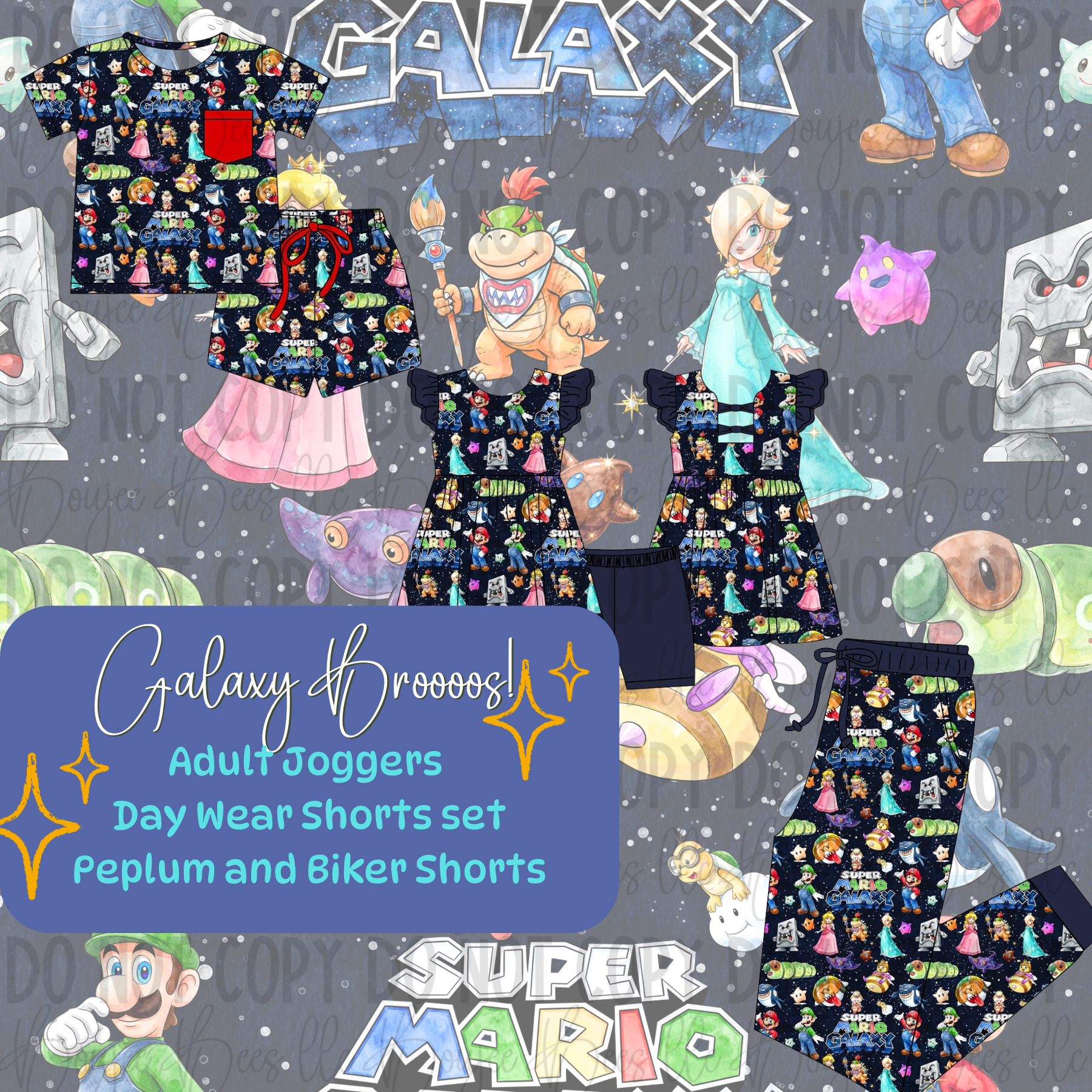 Galaxy Bros 2 Piece Shorts Set