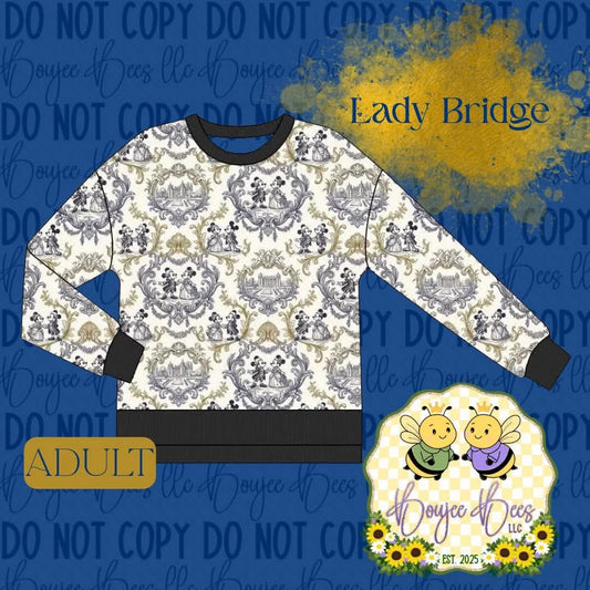 Lady Bridge Adult French Terry Bamboo Crewneck