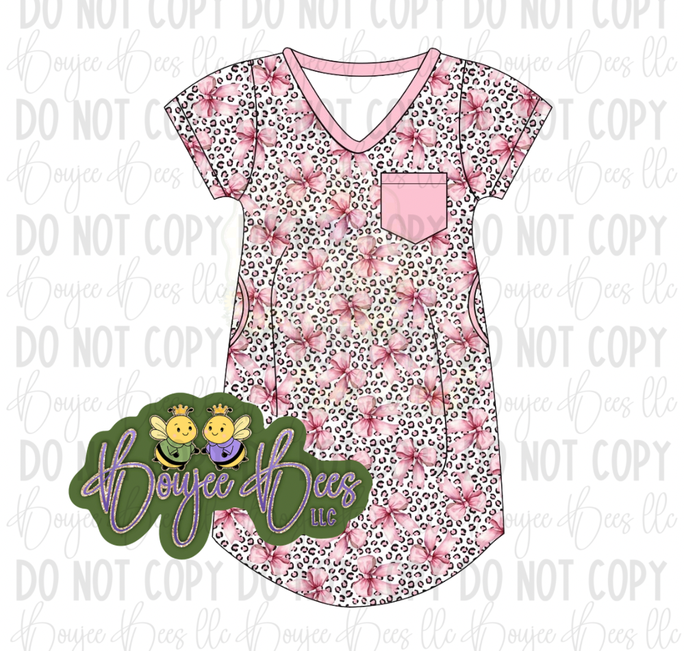 Pink Leopard Adult Nightgown