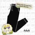 Solid Black French Terry Bamboo Adult Joggers