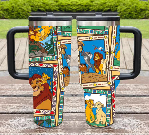 40oz Printed Tumbler Flip Straw