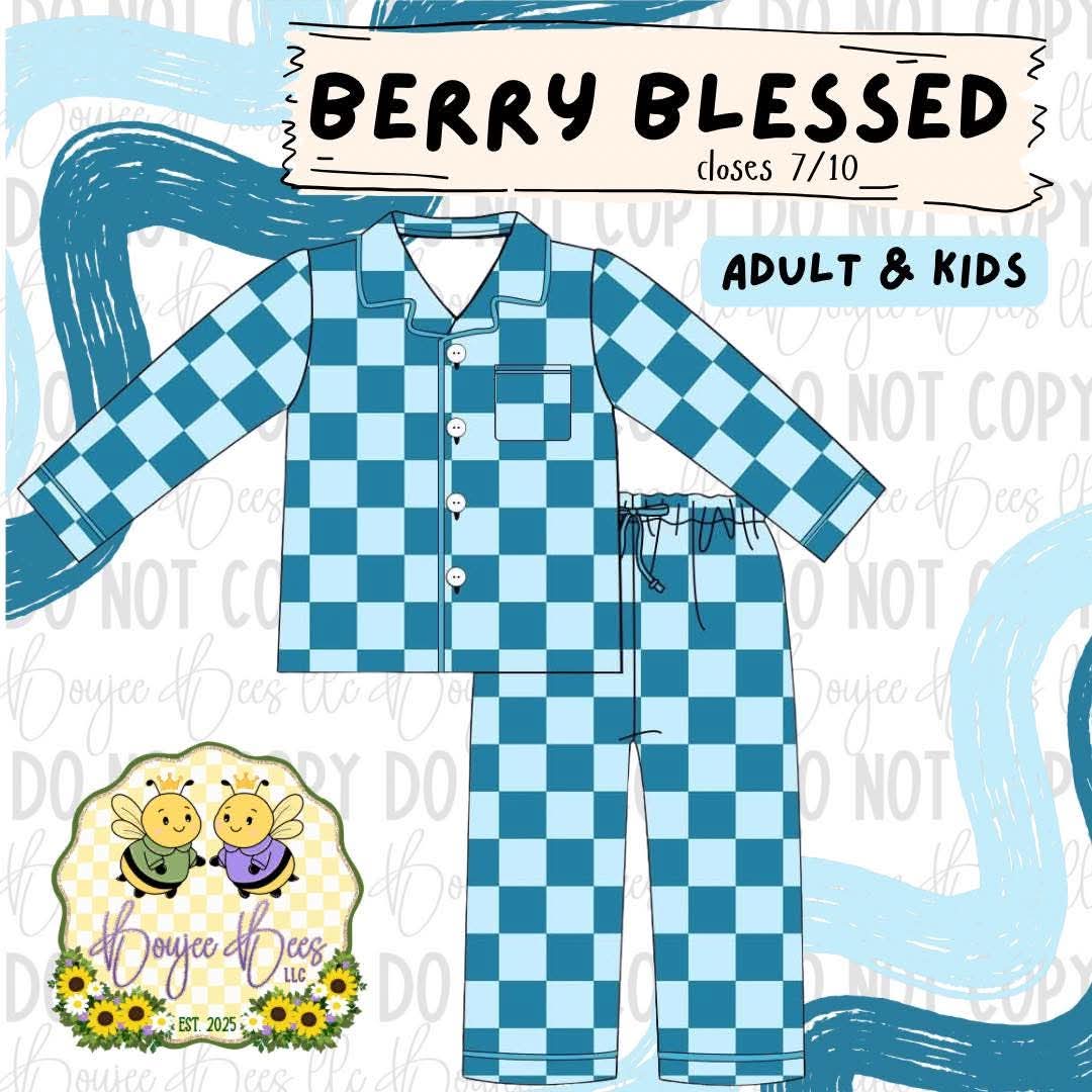 Berry Blessed Checks 2 Piece Set