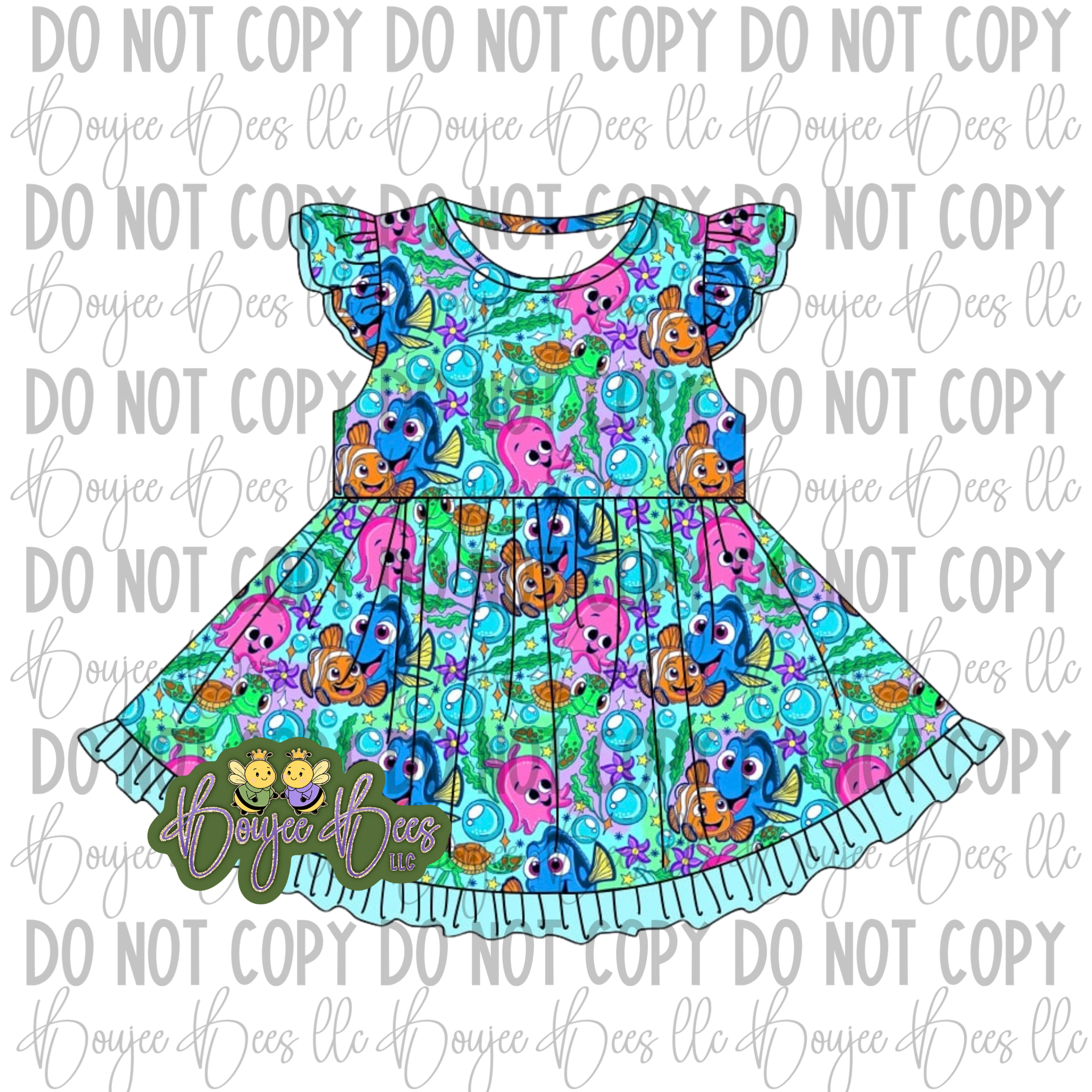 Just Keep Swimming Twirl Dress