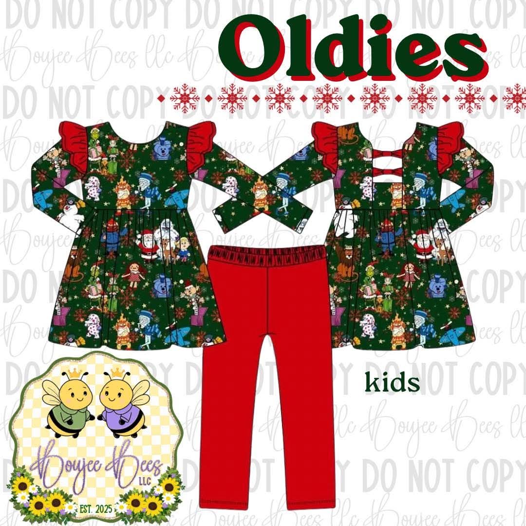 Oldies Christmas Peplum 2 Piece Set