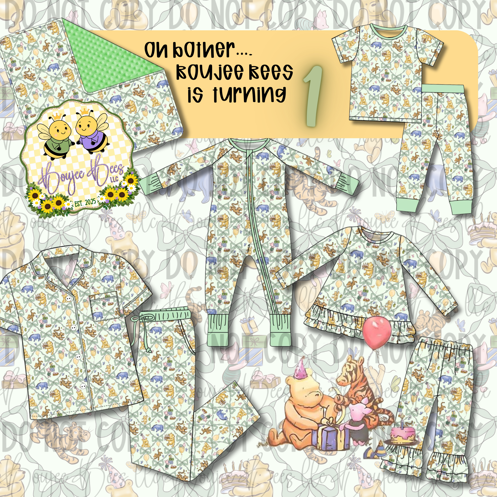 Signature Anniversary Bear Adult Lounge Pants Set
