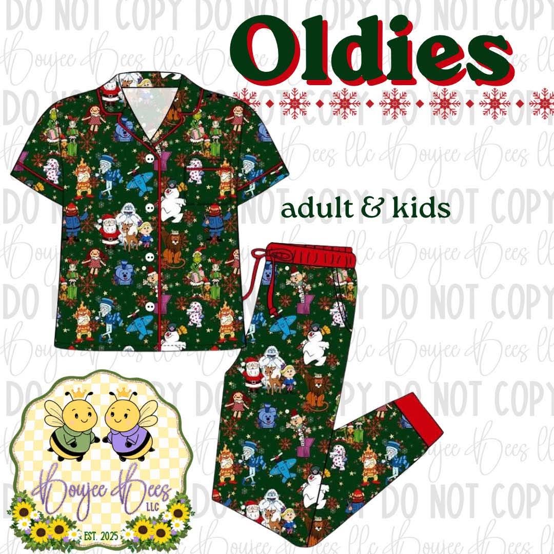 Oldies Christmas 2 Piece BUTTON DOWN Set