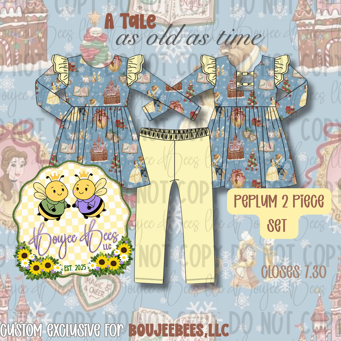 A Tale as Old as Time Peplum 2 Piece Set