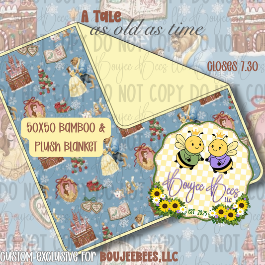 A Tale as Old as Time Bamboo Cloud Blanket Bamboo and Plush 50x50