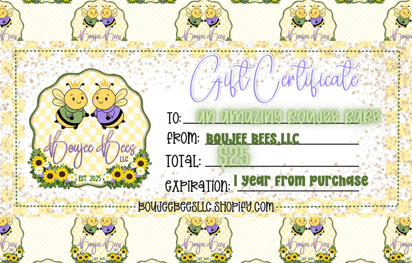 𝑩𝑶𝑼𝑱𝑬𝑬 𝑩𝑬𝑬𝒔 𝑬𝑳𝑬𝑪𝑻𝑹𝑶𝑵𝑰𝑪 Gift Card