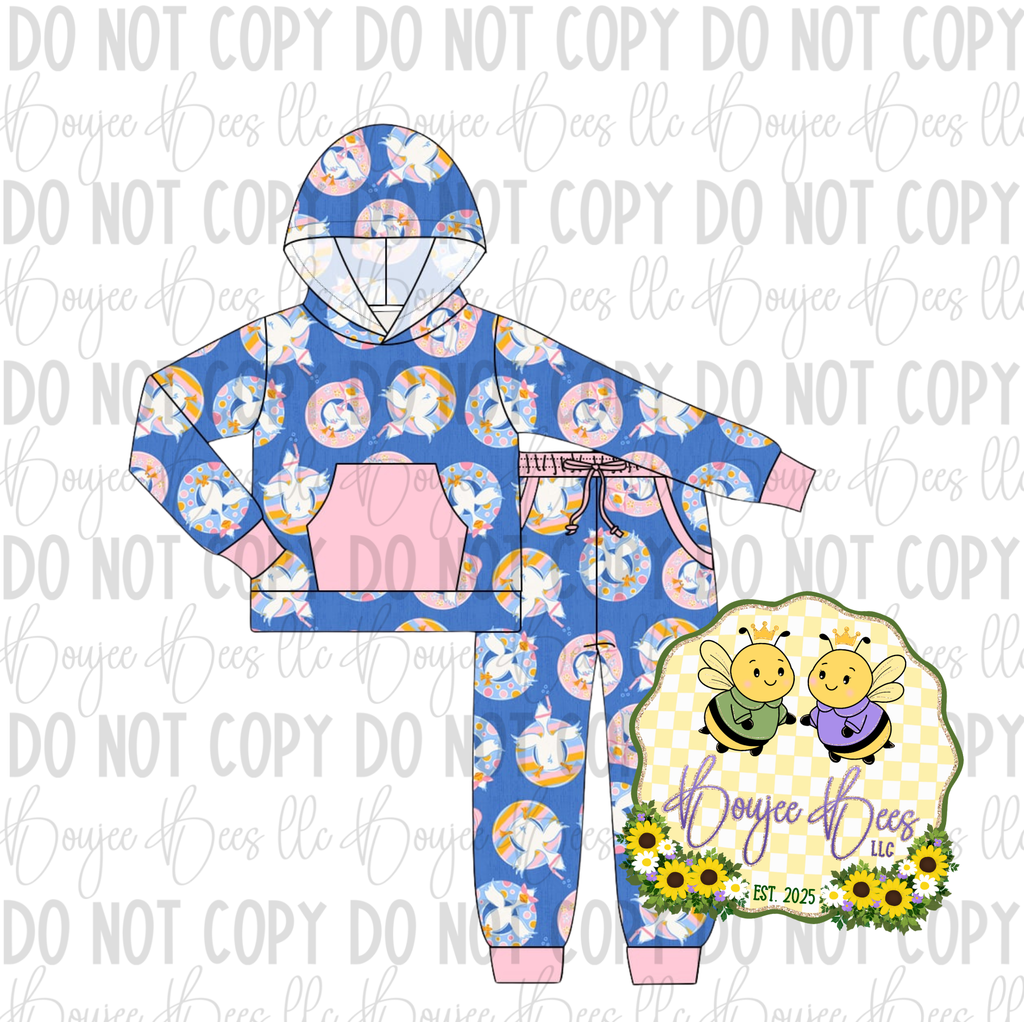 Lazy Lucy our Goosie🪿Hooded 2 Piece Set