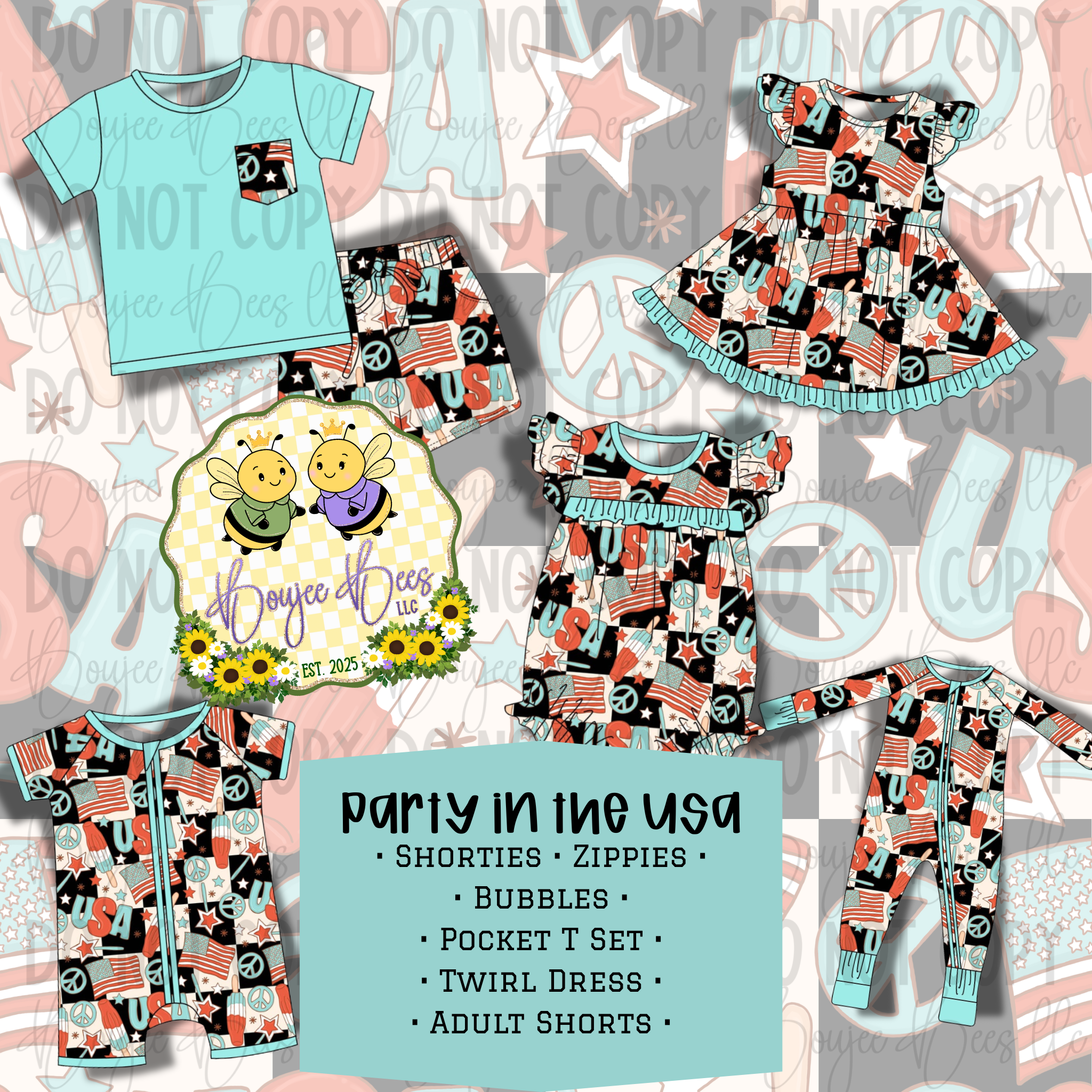 Party in the USA Adult Shorts