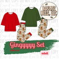 Gingyyy Adult Joggers Set- Green Top