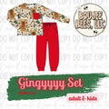 Gingyyy Adult Joggers Set- Printed Top