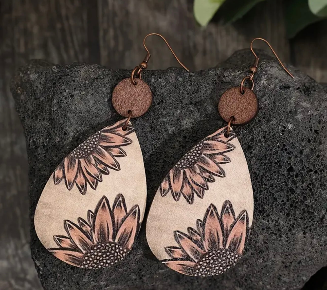 Sunflower Wooden Dangles