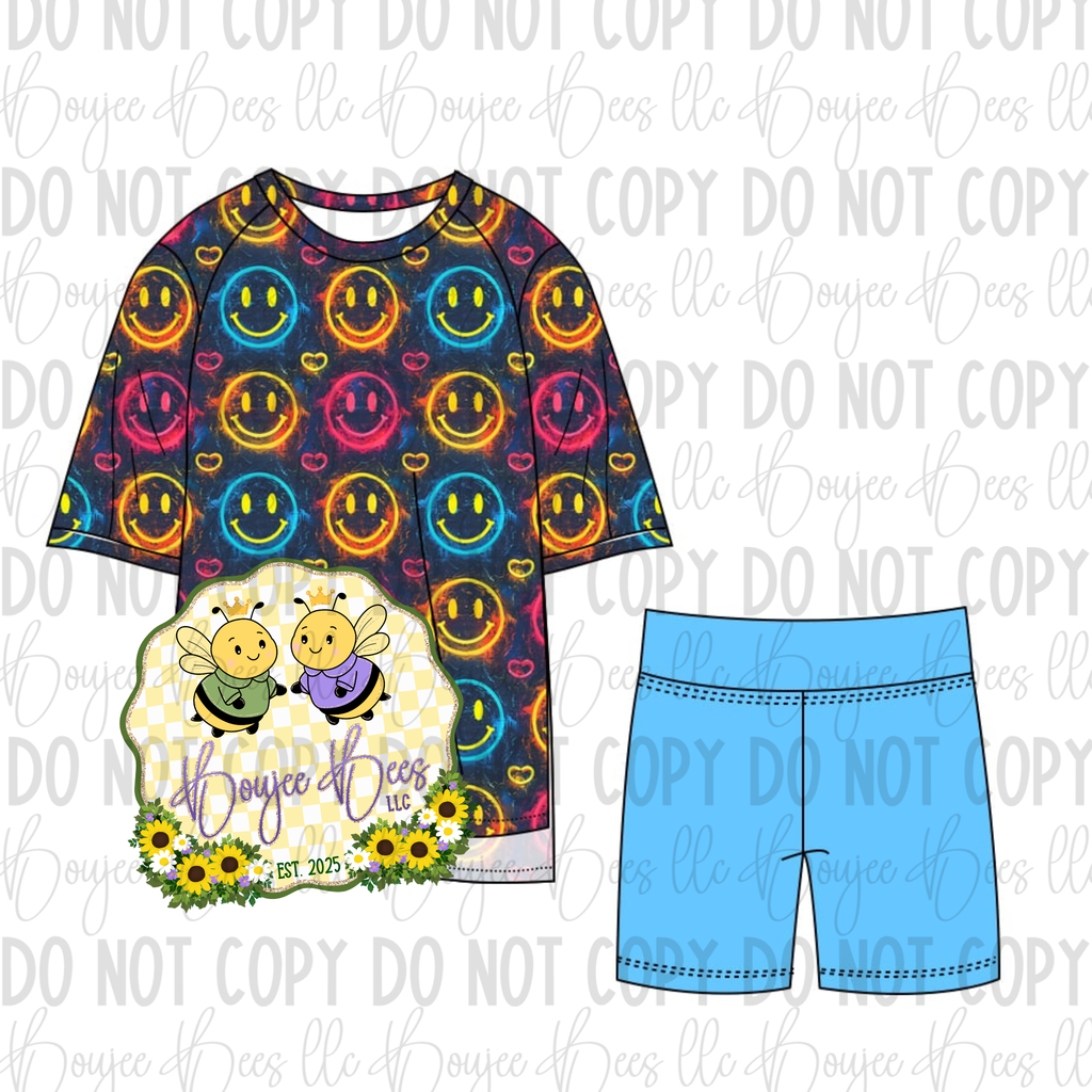 Smiles Adult Shorts Set
