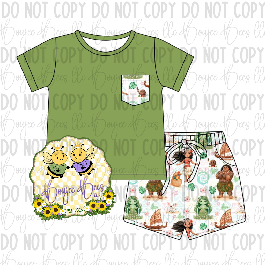 Making Waves 2 Piece Pocket T Set