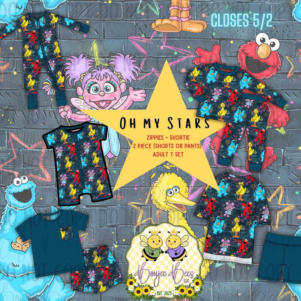Oh my STARS ⭐️ Adult Shorts Set