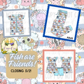 Fish are Friends Adult Button Down top and Shorts Set