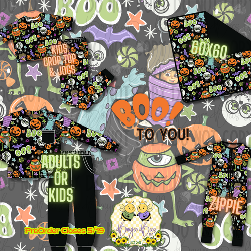 Boo to You Adult French Terry Bamboo Jogger Set
