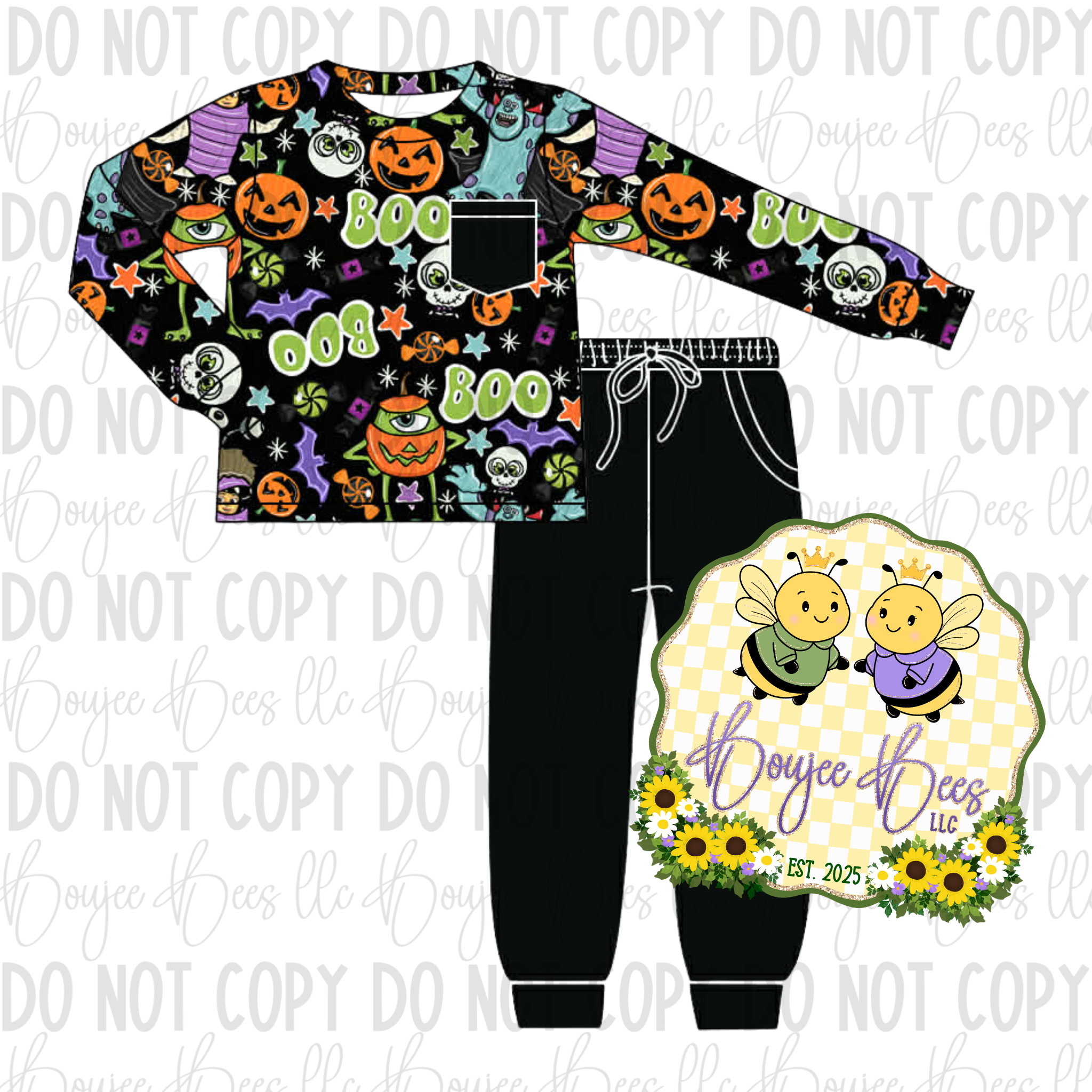 Boo to You Kids French Terry Bamboo Jogger Set