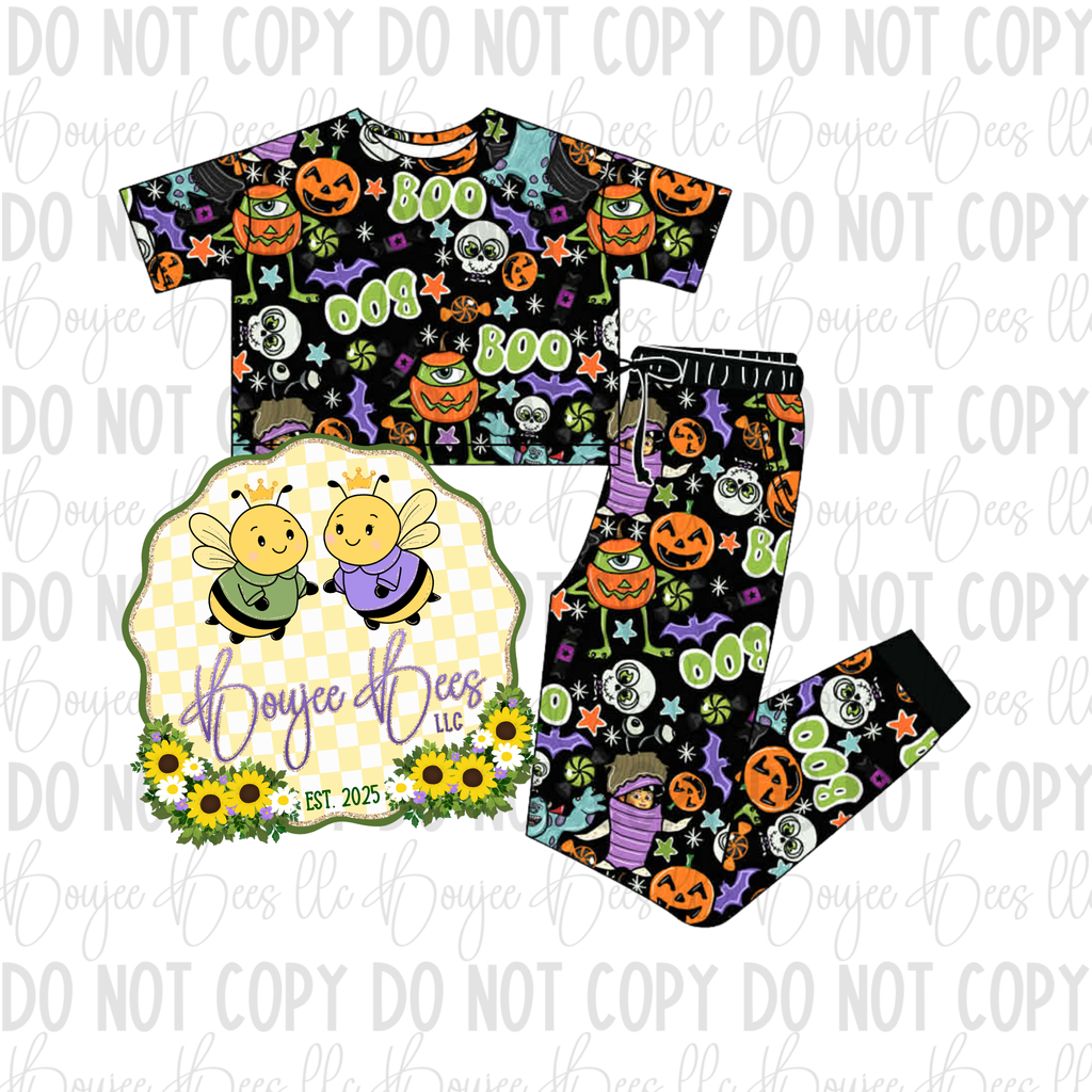 Boo to You Kids Crop Top & Jogger Set