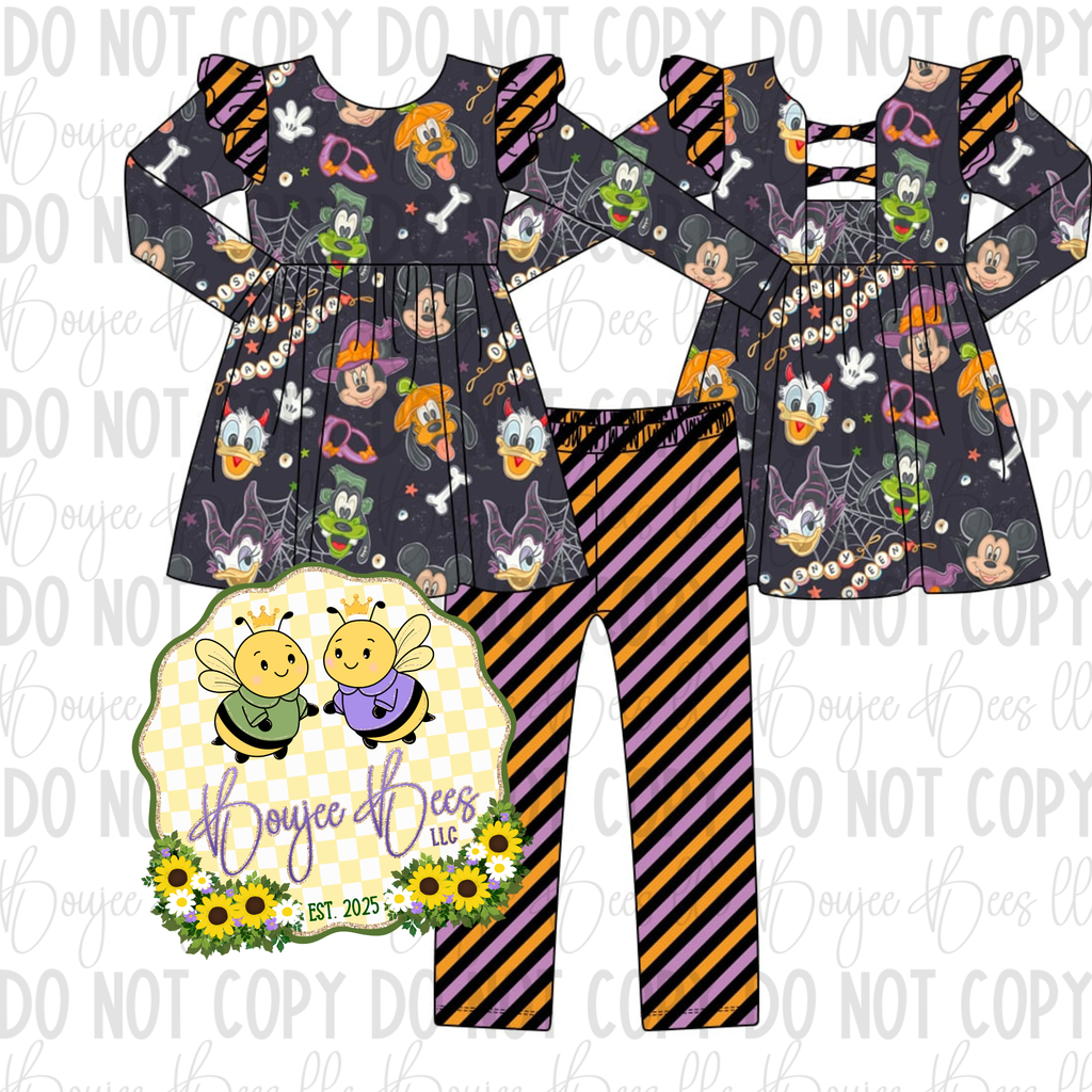 Mousey Hallows Long Sleeve Peplum Set