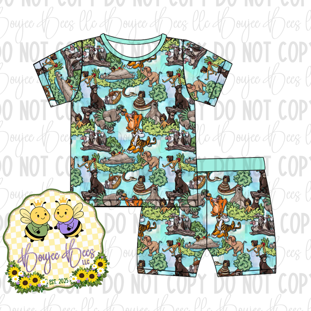 Book Friends 2 Piece Kids Shorts Set