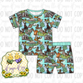 Book Friends 2 Piece Kids Shorts Set